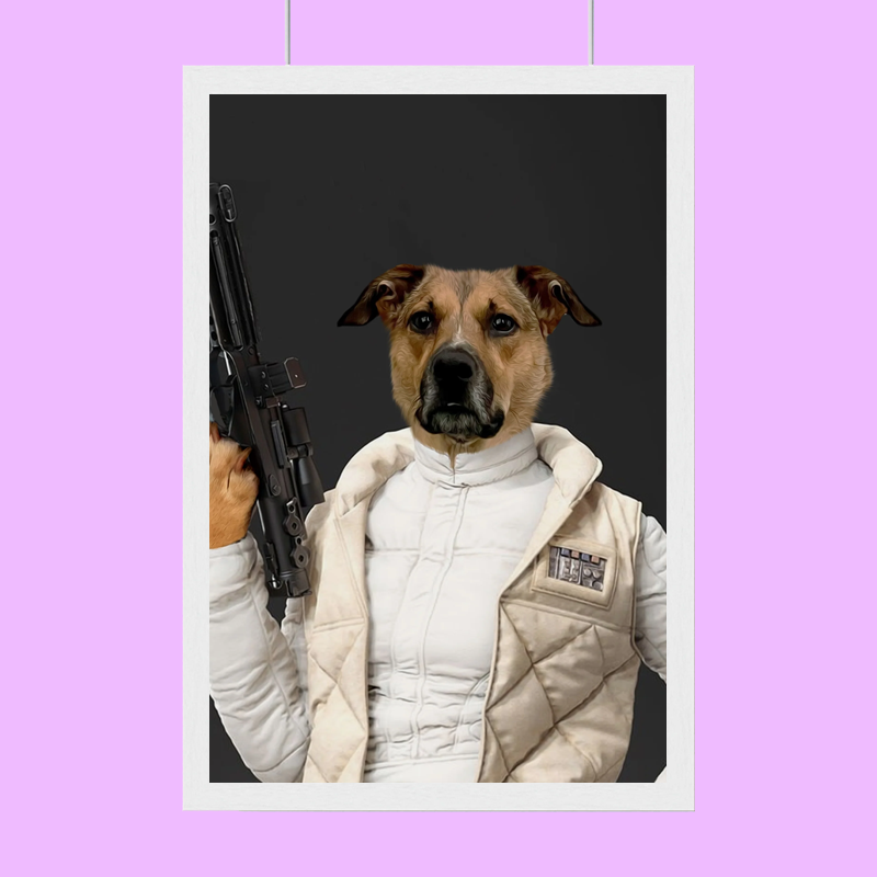 Personalized Princess Leia Pet Portrait - Star Wars Gift